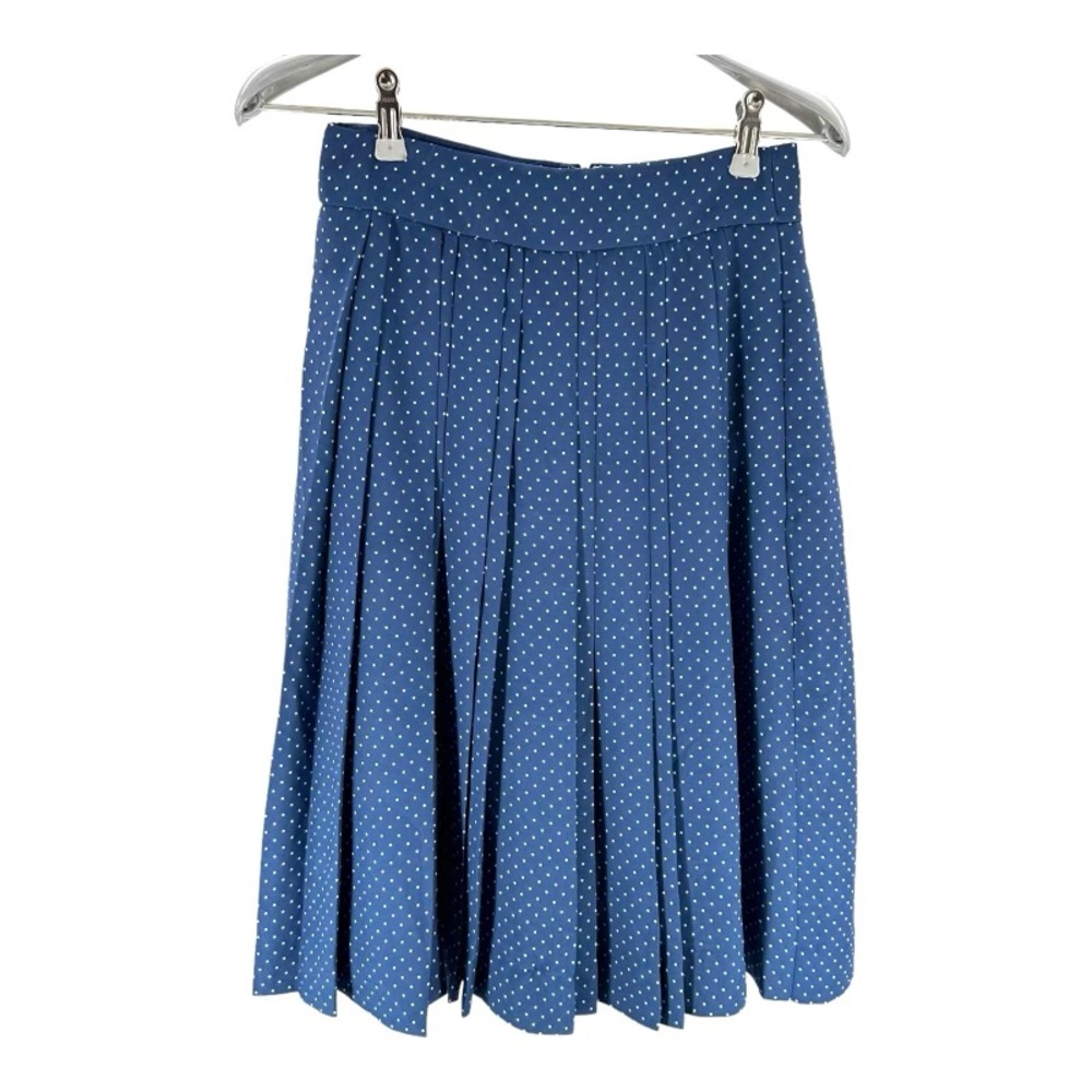J. Crew Blue Polka Dot A-Line Skirt